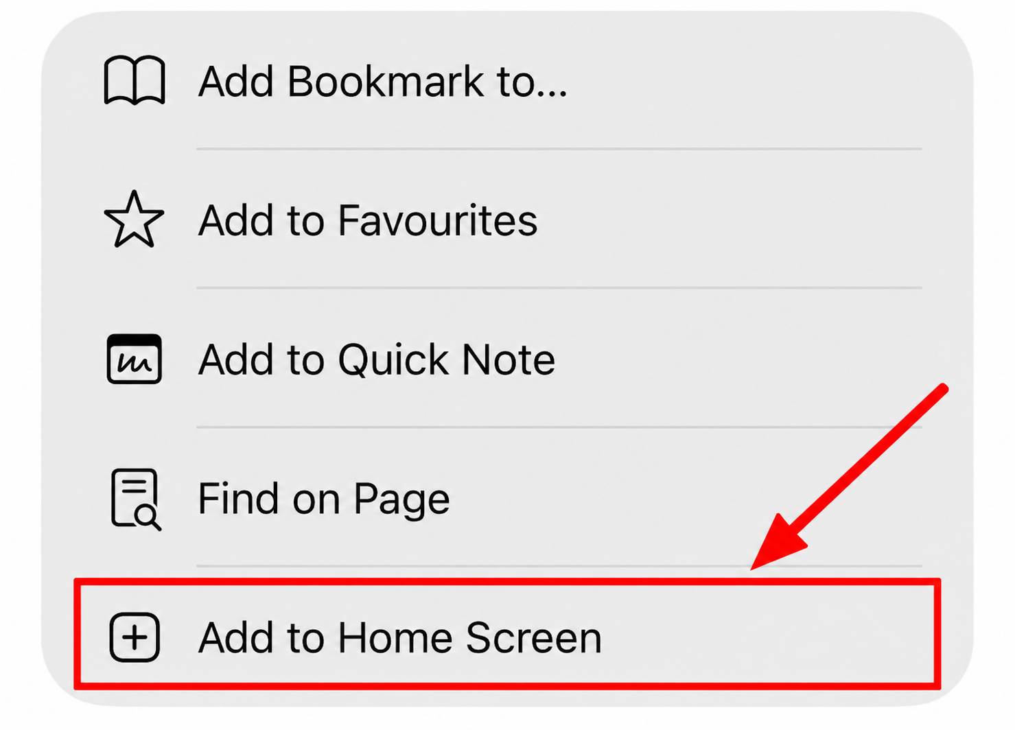 Red outline highlights Add to Home Screen.png